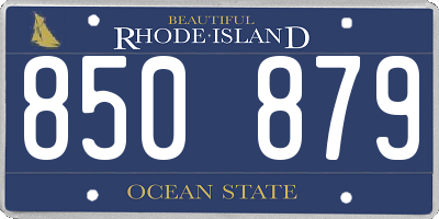RI license plate 850879