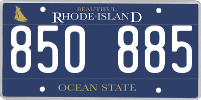 RI license plate 850885