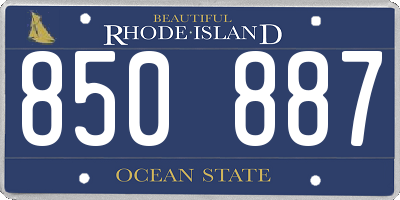 RI license plate 850887