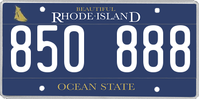 RI license plate 850888