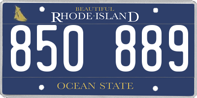 RI license plate 850889