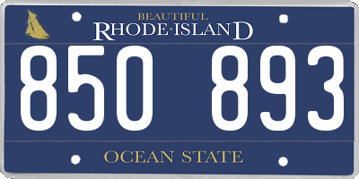 RI license plate 850893