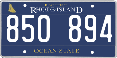 RI license plate 850894