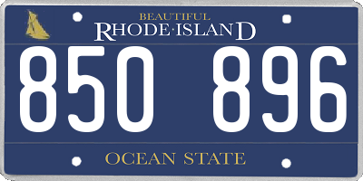RI license plate 850896