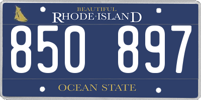 RI license plate 850897