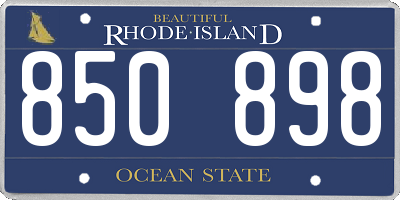 RI license plate 850898