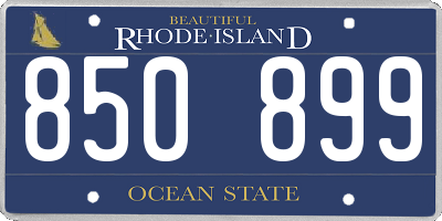 RI license plate 850899