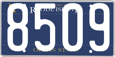 RI license plate 8509