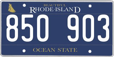 RI license plate 850903