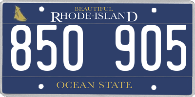 RI license plate 850905