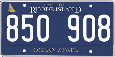 RI license plate 850908