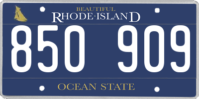 RI license plate 850909