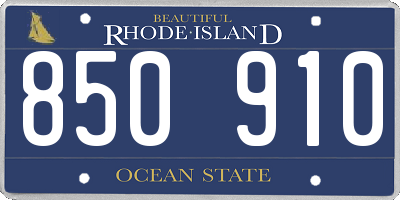 RI license plate 850910