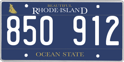 RI license plate 850912