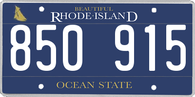 RI license plate 850915