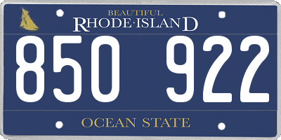 RI license plate 850922