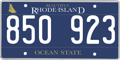 RI license plate 850923