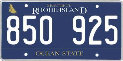 RI license plate 850925