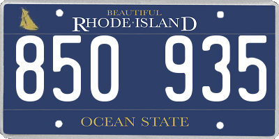 RI license plate 850935