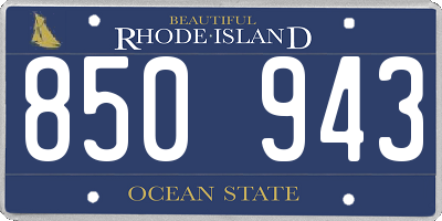 RI license plate 850943