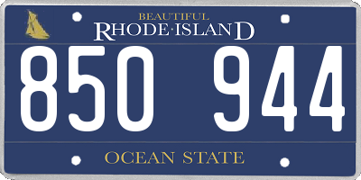 RI license plate 850944