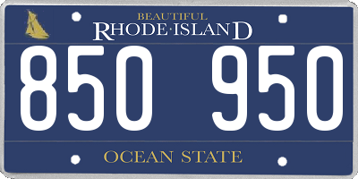 RI license plate 850950
