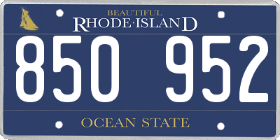 RI license plate 850952