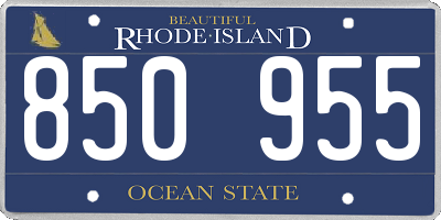 RI license plate 850955