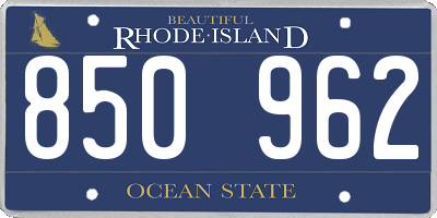 RI license plate 850962