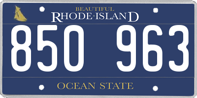 RI license plate 850963