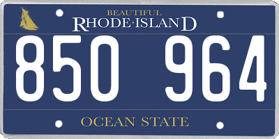 RI license plate 850964