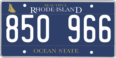 RI license plate 850966