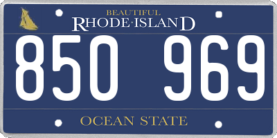 RI license plate 850969