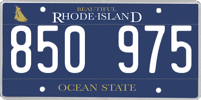 RI license plate 850975