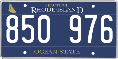 RI license plate 850976
