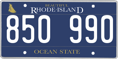 RI license plate 850990