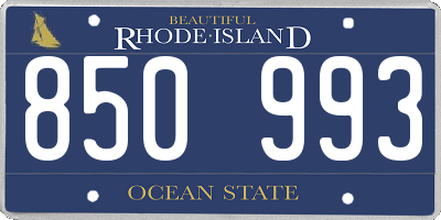 RI license plate 850993