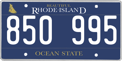 RI license plate 850995
