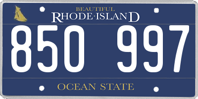 RI license plate 850997