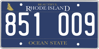 RI license plate 851009