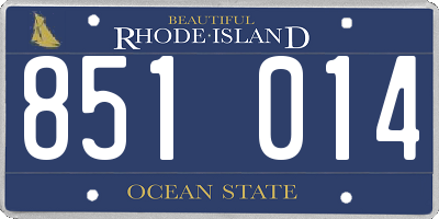 RI license plate 851014