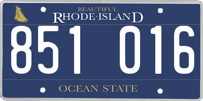 RI license plate 851016