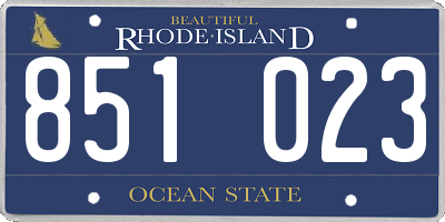 RI license plate 851023