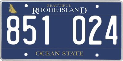 RI license plate 851024