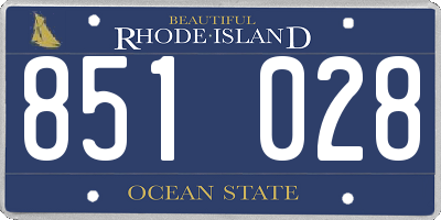 RI license plate 851028