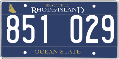 RI license plate 851029