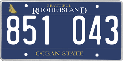 RI license plate 851043