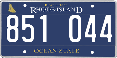 RI license plate 851044