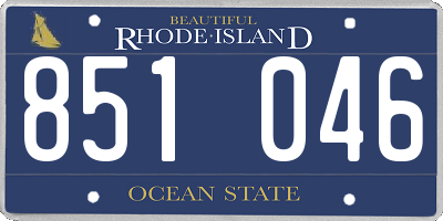 RI license plate 851046