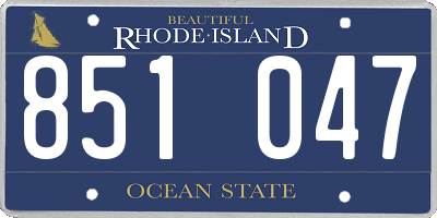 RI license plate 851047